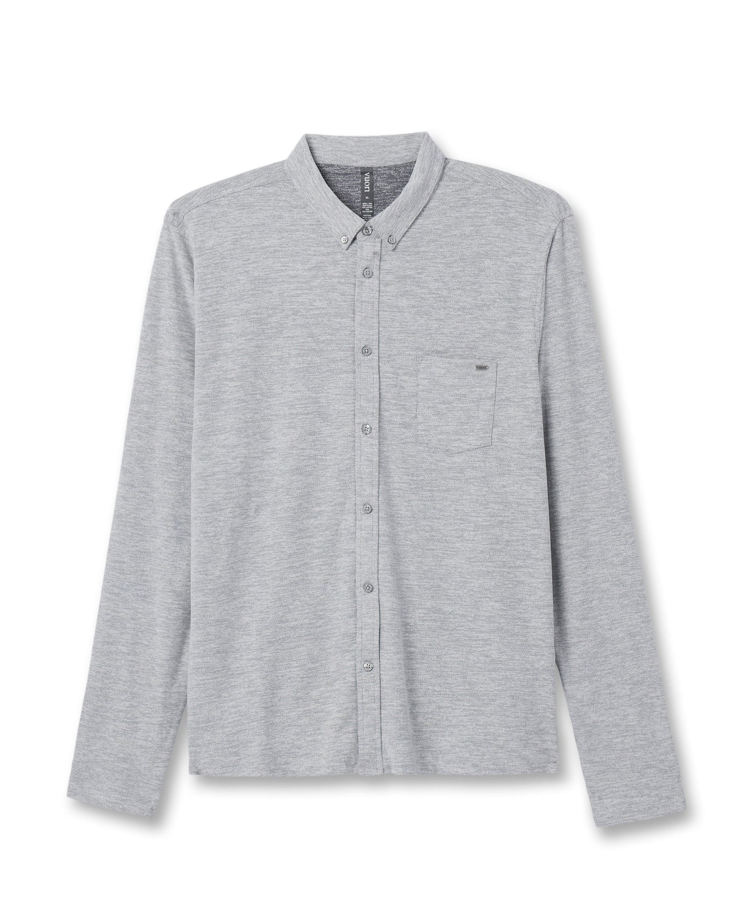 Long Sleeve Ace Button Down Light Grey, XXL