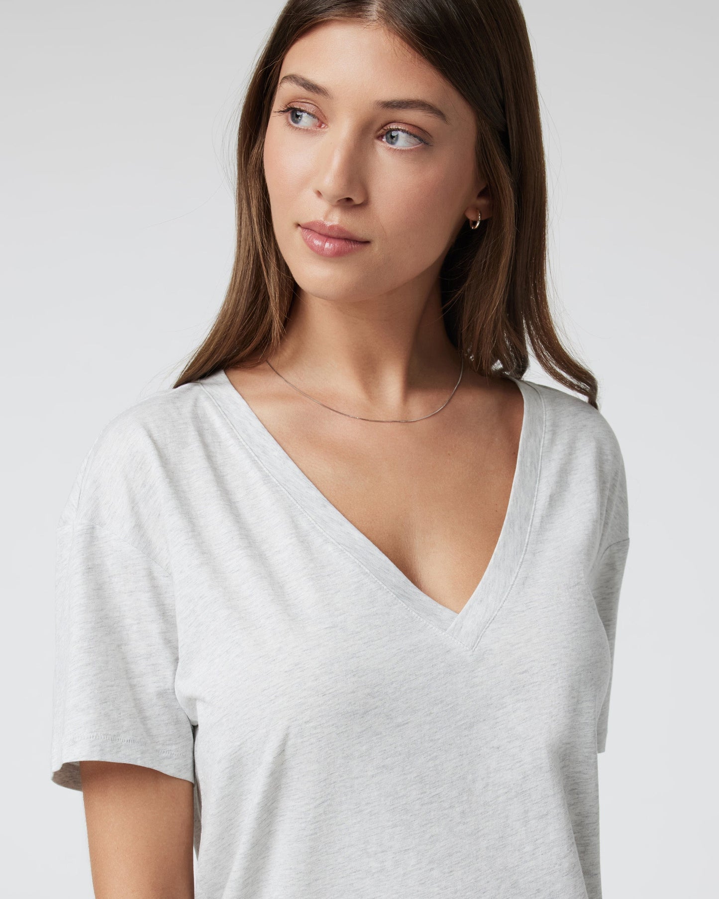 Sutton V-Neck Light Heather Grey, XXL