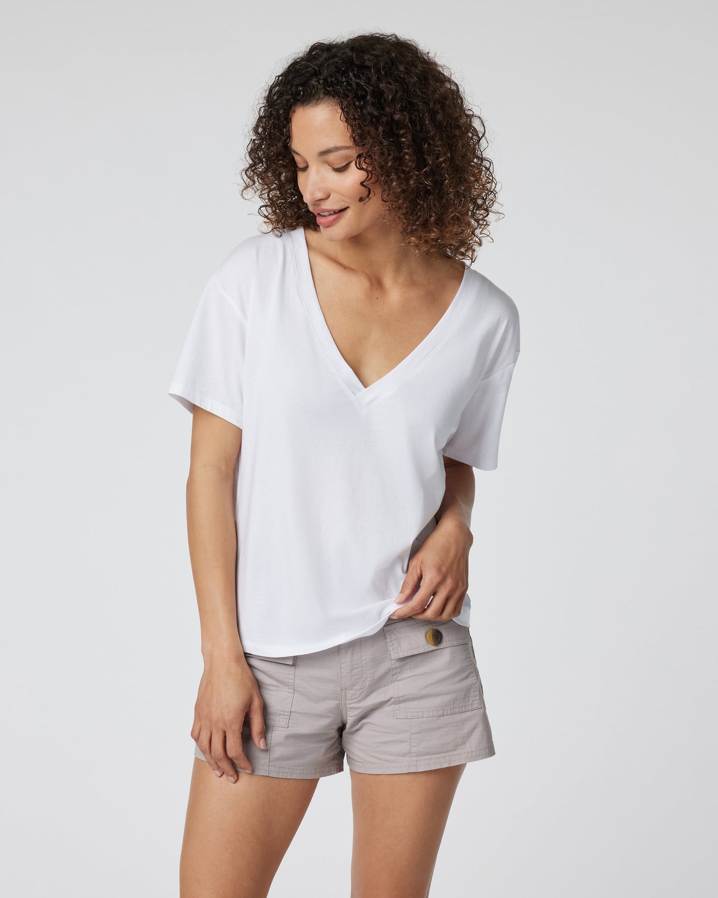 Sutton V-Neck White, XXL