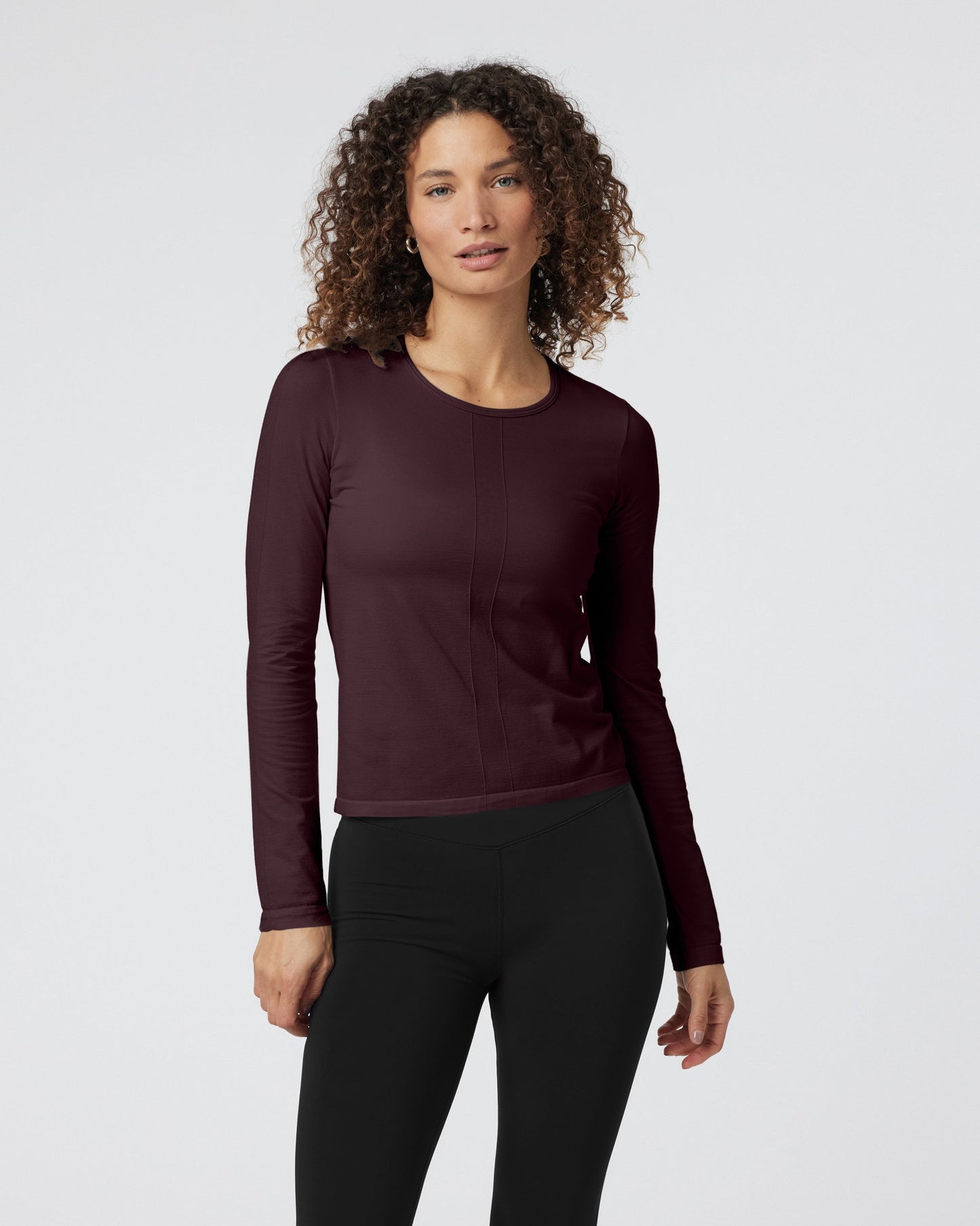 Long Sleeve Apres Sport Seamless Top Cerise, XXL