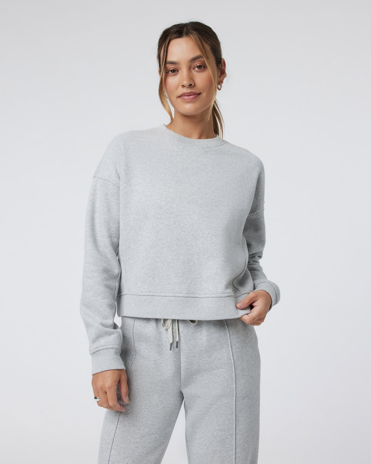 Restore Rib Crew Light Heather Grey, XXL