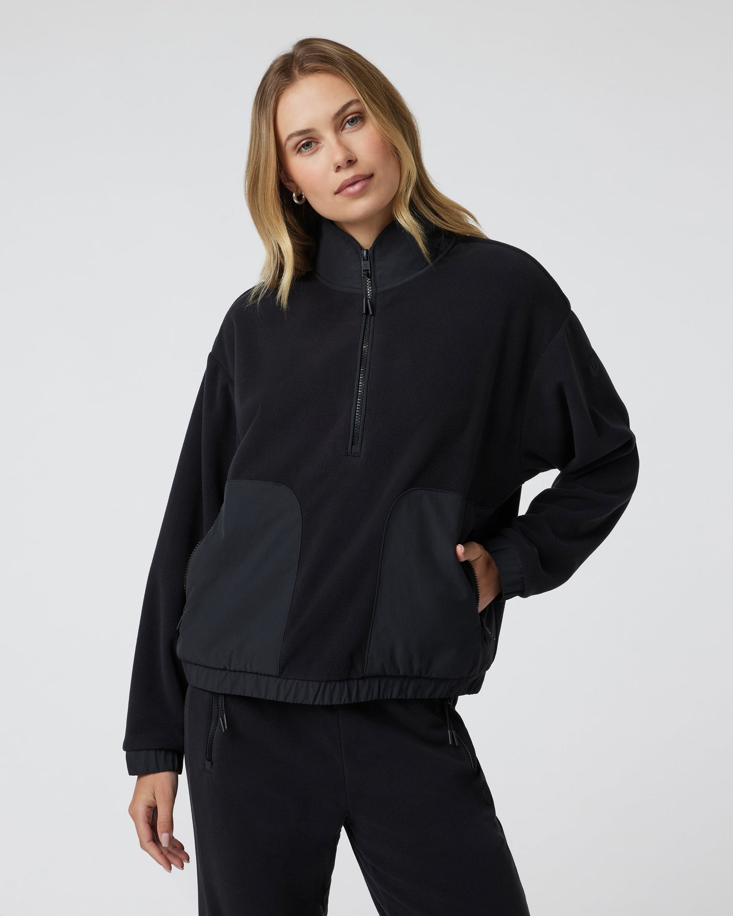 Women's Aspen Half Zip Black, XXL